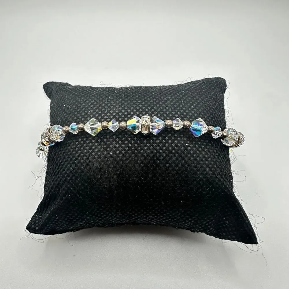 Unbelievable AB Crystal with silver tone‎ accented bracelet!